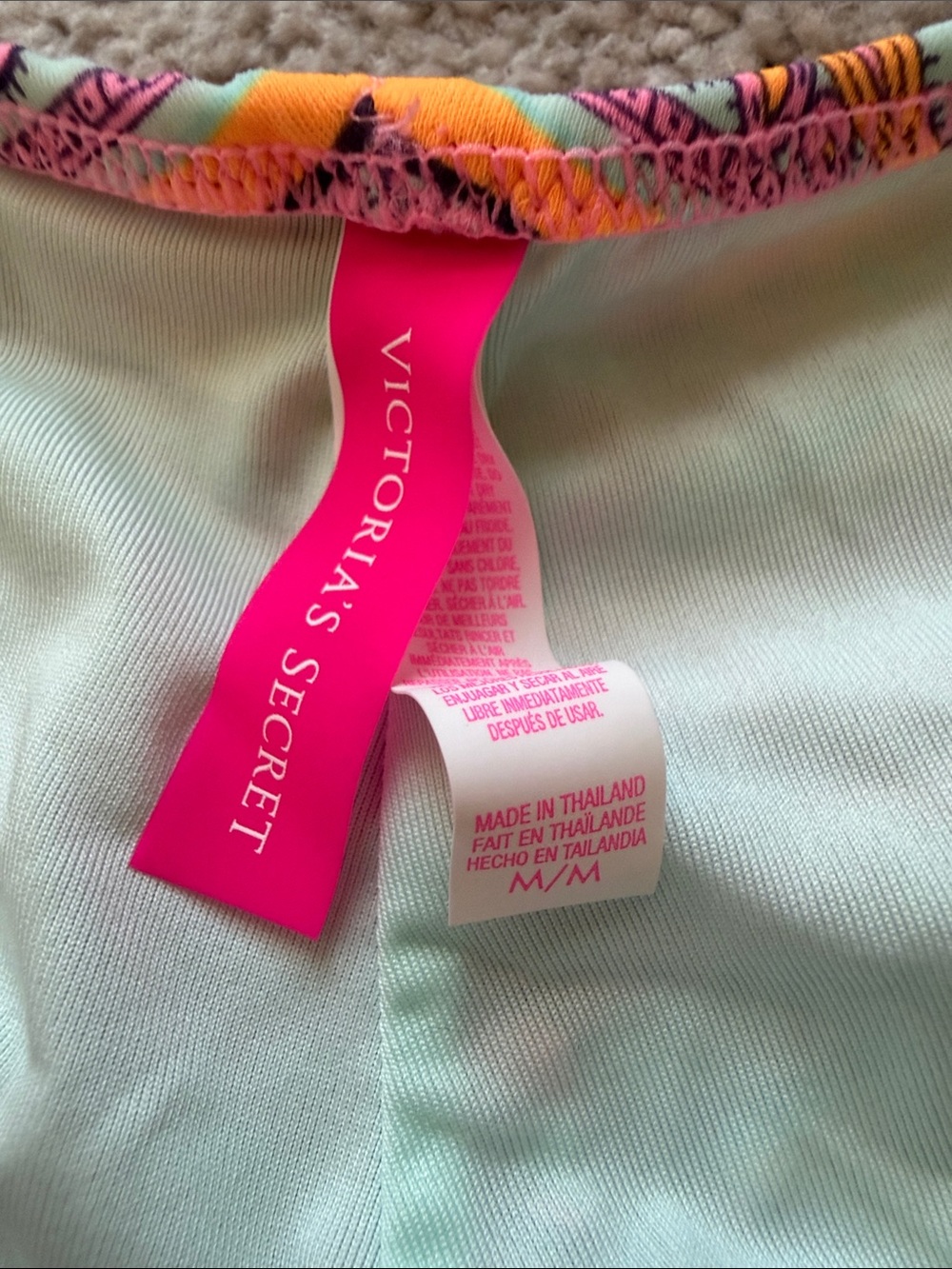 Victoria's Secret Pink Purple Paisley Zip-Front Bikini Set - Picture 3 of 14